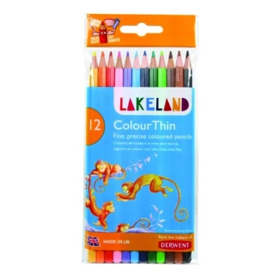 Afbeelding van Lakeland kleurpotlood Colourthin, blister van 12 stuks in geassorteerd