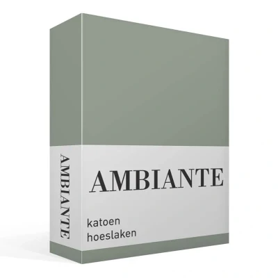 Afbeelding van Hoeslaken 1 Persoons 70x200 Ambiante Katoen Groen