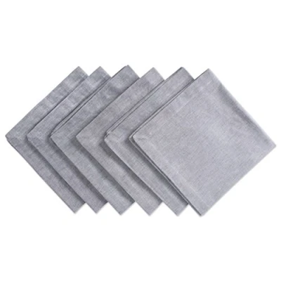 Afbeelding van DII 100% Katoen Chambray Keuken Tafelblad Collectie, Servet, Grijs 6 Count