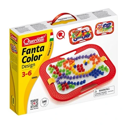 Afbeelding van Quercetti 0903 mozaïek steekspel Fanta Color Design, 160 stekkers 15 mm