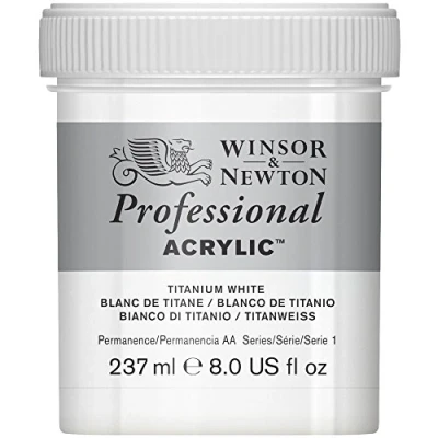 Afbeelding van Winsor &amp; Newton 2340644 Professionele acrylverf, hoge dekking, kunstenaarskwaliteit, lichtecht 237ml Tube, Titanium White