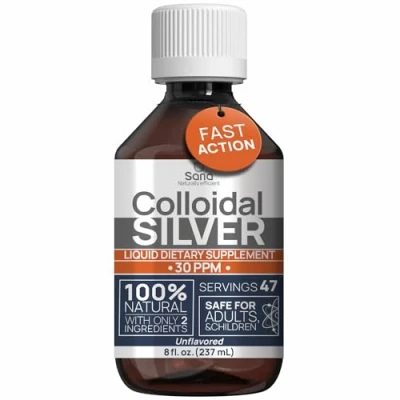 Afbeelding van Institut Katharos Sana Colloïdaal zilver, 40 ppm 250 ml, eerste klas zilverwater, sterker dan 25 ppm, voor mens, hond en kat, CO2 neutraal, 100% natuurlijk met 2 ingrediënten