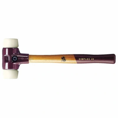 Afbeelding van Halder Kunststofhamer lengte 490 mm hoofd d. 80 hard hout nylon wit 1 stuk 3008.080