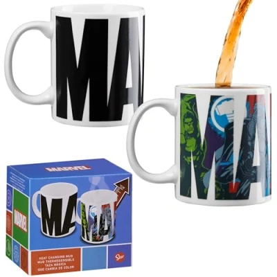 Afbeelding van Marvel Koffiemok Mannen Tieners Jongens 312ml Keramische Warmte Kleur Veranderende Mok Gift Set Officiële Merchandise Geschenken voor Hem