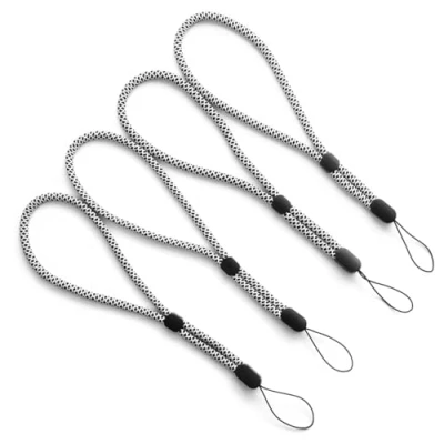 Afbeelding van trage.band® Korte verstelbare polsband, 4 stuks, zwart wit