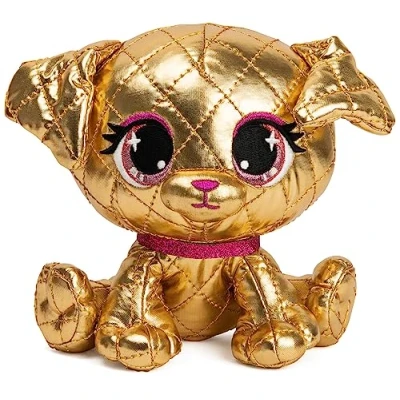 Afbeelding van P.Lushes Goldie La&#039;Pooch Knuffel Hond Modieus 15 cm