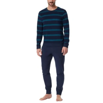 Afbeelding van Schiesser Casual Pyjama, Heren, Maat: 54, Petrol