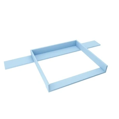 Afbeelding van REGALIK Aankleedopzetstuk voor Hemnes commode met 8 schuifladen IKEA 78cm x 80cm Afneembaar aankleedtafelopzetstuk in blauw afgesloten ABS materiaal 1mm