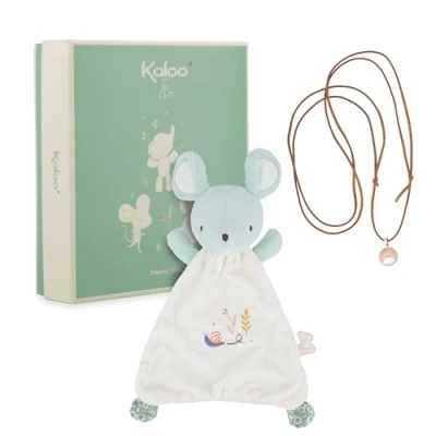 Afbeelding van Kaloo Bola En Muis Cadeauset Om Baby Gerust Te Stellen Met Geluid Ketting Voor De Moeder Een Muizen Knuffel In Het Hoofdje Geschenkverpakking