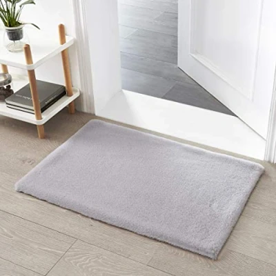 Afbeelding van Teppich Wölkchen Pluizig Tapijt Van Imitatiebont Konijnenbont, Kort Bont, Hoogpolig Bont Voor Woonkamer Of Slaapkamerkleed Grijs 60x90cm
