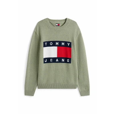 Afbeelding van Tommy Jeans Trui navy / mintgroen rood wit