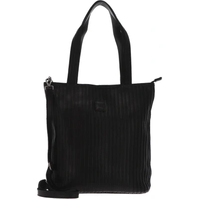 Afbeelding van FREDsBRUDER Leren Schoudertas Vertical Shopper Black Zwart