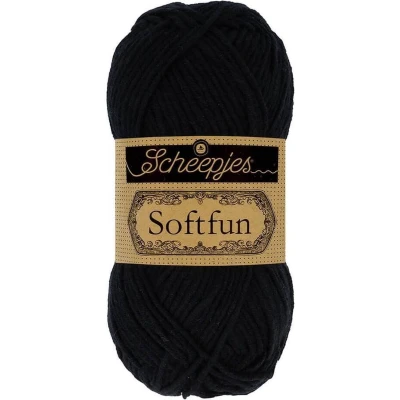 Afbeelding van Scheepjes Softfun 2408 Black Garen 10x50g