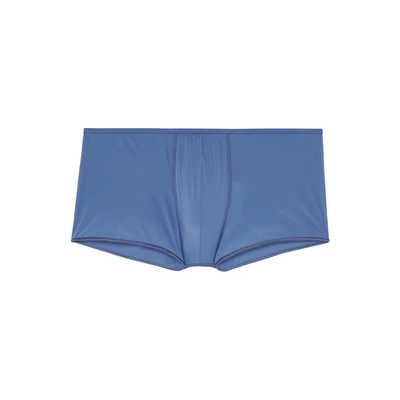 Afbeelding van HOM Plumes trunk (1 pack) heren boxer microfiber kort midden blauw Maat: XXL