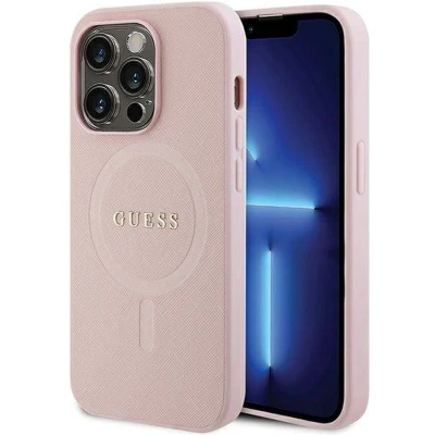 Afbeelding van GUESS GUHMP13XPSAHMCP APPLE IPHONE 13 PRO MAX HARDCASE SAFFIANO MAGSAFE ROZE