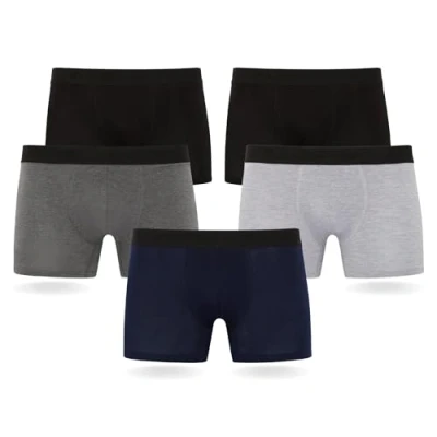 Afbeelding van FM London Set van 5 Boxershorts voor heren met HyFresh geurbeschermingstechnologie ademend herenondergoed geschikt alle gelegenheden Tagless heren, multipack ontworpen