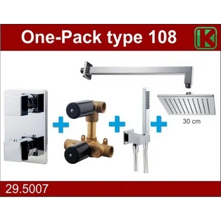 Afbeelding van Wiesbaden one pack inbouwthermostaatset type 108 CHR (30cm)