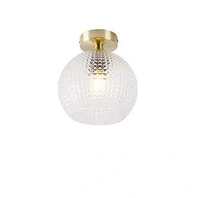 Afbeelding van QAZQA Art Deco plafondlamp messing Sphere