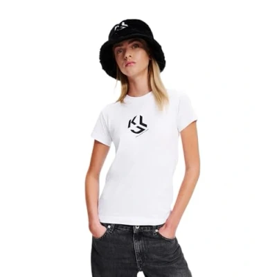 Afbeelding van Karl Lagerfeld Jeans Monogram Tshirt print, Dames, Maat: Medium, White