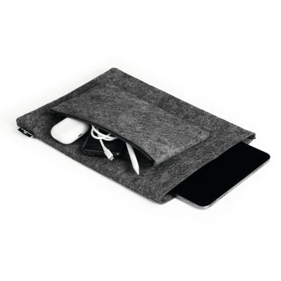 Afbeelding van Durable Vilten hoes MultiBag 13 inch Effect voor tablets of laptops, 60% gerecycled PET vilt, met accessoiretas, antraciet, 507058