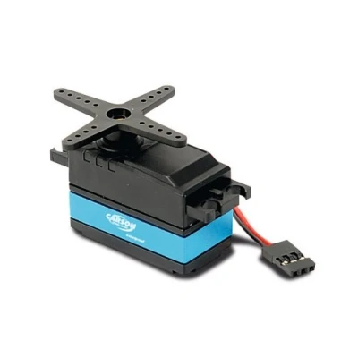 Afbeelding van Carson 500502035 CS 3 Low Profile Waterproof MG / 3kg JR accessoires voor op afstand bestuurde auto&#039;s, waterdicht, servomotor, besturing en krachtige servo, modelbouw, blauw