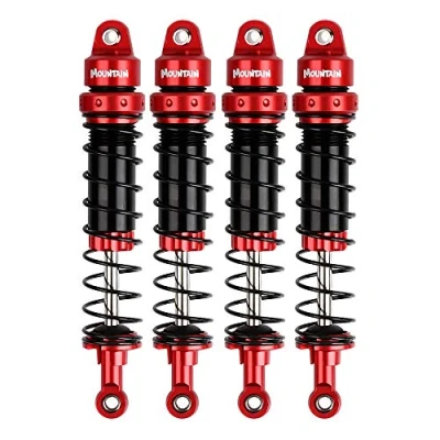 Afbeelding van INJORA RC Schokbreker met Lente Onderdelen voor 1:10 Crawler Axial SCX10 90046 AXI231017 Traxxas TRX 4 D90 (Rood&amp;Zwart, 100mm)