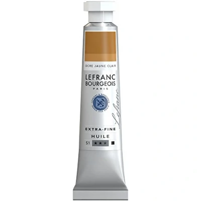 Afbeelding van Lefranc Bourgeois 404997 Extra fijne olieverf met hoogwaardige kunstenaarspigmenten, lichtecht, verouderingsbestendig 20ml Tube, Yellow Ochre Light