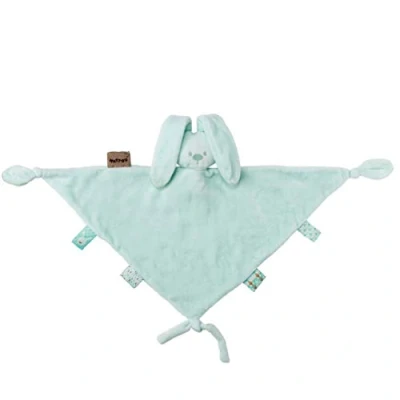 Afbeelding van Nattou Maxi knuffeldoek met konijntje, Lapidou, bevestiging voor fopspeen, 65 x 40 1 cm, munt, 878128