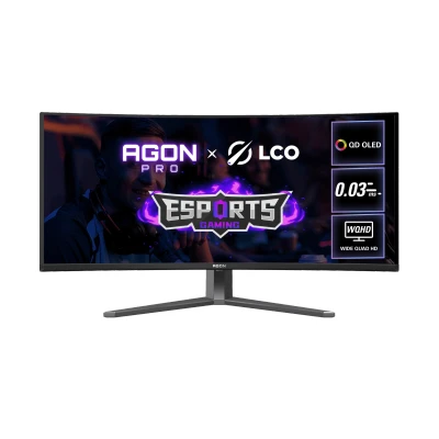 Afbeelding van AOC Agon Pro AG346UCD 34 inch WQHD OLED gebogen gaming monitor, 175 Hz, 0,03 ms, FreeSync Premium Pro, comp. G Sync, HDR400 (3440 x 1440, 2 HDMI, DisplayPort, USB hub) zwart