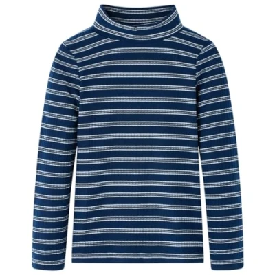 Afbeelding van Kindershirt met lange mouwen gestreept 116 marineblauw