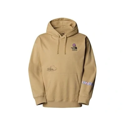 Afbeelding van The North Face Mountain Cleanup Oversized Hoodie Sweater, Heren, Maat: Small, Khaki stone