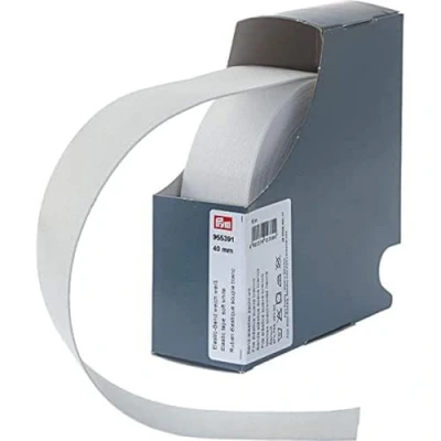 Afbeelding van Prym Fascia Elastica Morbida 40 mm Bianco, 57% Poliestere, 43%