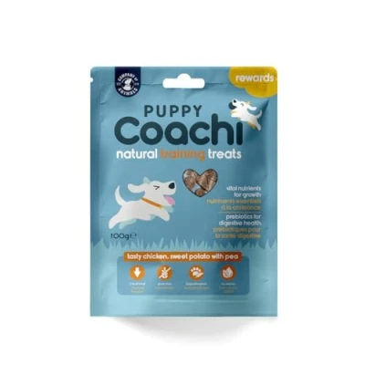 Afbeelding van Puppy Coachi Natural Training Treats Healthy Grain Free and Hypoallergenic Rewards. Soft Easy to Break. Ideal Snack for Training, Made in UK (Chicken, 100g)