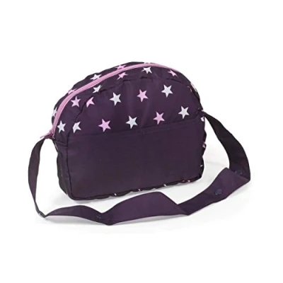 Afbeelding van Bayer Chic 2000 853 71 luiertas voor poppen, poppenluiertas luiertas, poppenaccessoires, poppentas, sterren, paars