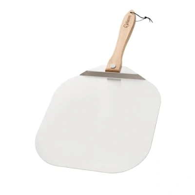 Afbeelding van Chef Pomodoro Pizzaschuiver 60,9 cm Opvouwbare handgreep Geperforeerde aluminium pizzaschep voor eenvoudig inschuiven van het pizzadeeg Perfect als ovenaccessoire en hobby pizzabakkers