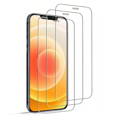 Afbeelding van 3 stuks gehard glas voor iPhone 12, 12 Pro, displaybeschermfolie, glasbescherming, ultra resistent, krasbestendig, zonder luchtbellen, hardheid 9H, hoge definitie 6,1 inch HD transparant