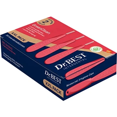 Afbeelding van Dr.BEST GreenClean Interdental, Bigpack Size 2, interdentale borstels voor een zachte reiniging van de ruimtes