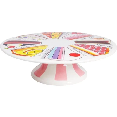 Afbeelding van Blond Amsterdam taartplateau op poot Even Bijkletsen Cake Ø33 cm