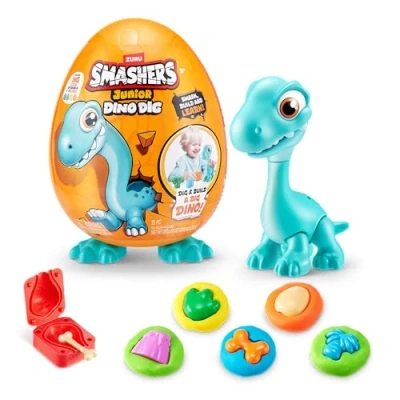 Afbeelding van Smashers Junior Dino Dig Groot Ei (Brontosaur) van ZURU 18+ Verrassingen Compounds Schimmel Dinosaurus Peuterspeelgoed Bouwen Constructie Zintuiglijk Spelen voor Kinderen 18 Maanden 3 Jaar