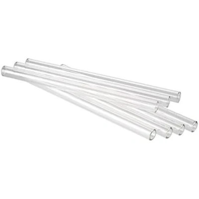 Afbeelding van APS drinkrietjes, drankrietjes, drinkbuisjes van glas, set 7, Ø 1 cm, transparant, 15 vaatwasmachinebestendig, herbruikbaar