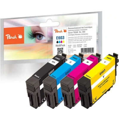 Afbeelding van Peach PI200 868 inktcartridge 4 stuk(s) Compatibel Normaal rendement Zwart, Cyaan, Magenta, Geel