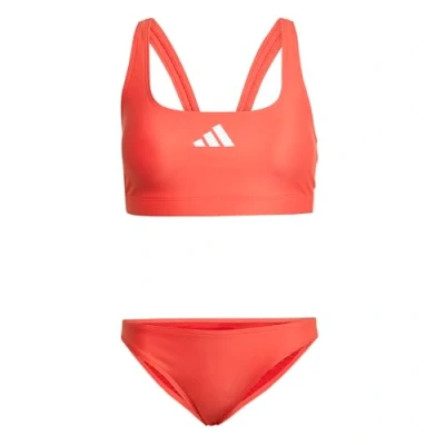 Afbeelding van adidas Performance 3STRIPES Vback SET Bikini, Dames, Maat: 34, Semi lucid red white