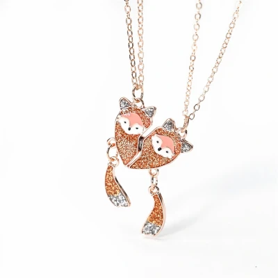 Afbeelding van Kasey Vriendschapsketting Vosjes BFF Ketting Voor 2 Vriendschapskettingen Vriendschap Cadeau