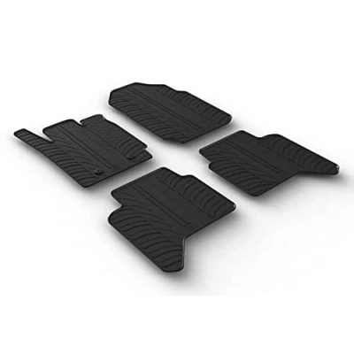 Afbeelding van Gledring Rubbermatten passend voor Ford Ranger Double Cab 5/2013 (automaat) (T profiel 4 delig + montageclips)