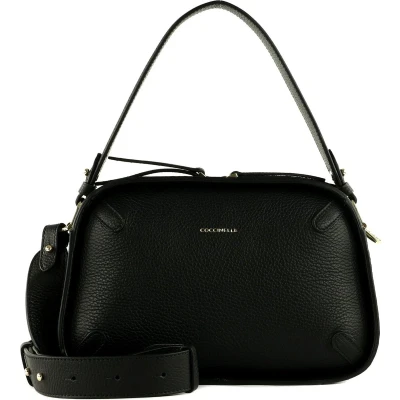 Afbeelding van COCCINELLE Leren Handtas Schoudertas Maleta Handbag Noir Zwart