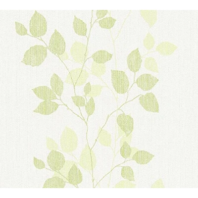 Afbeelding van BLADEREN BEHANG Groen Wit AS Creation Happy Spring