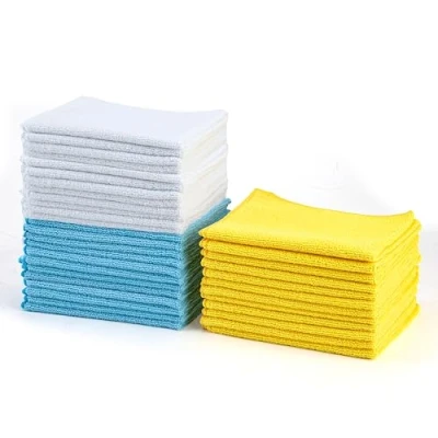 Afbeelding van Amazon Basics Poetsdoekjes, microvezel, set van 36, meerdere kleuren, 40,5 x 30,5 cm