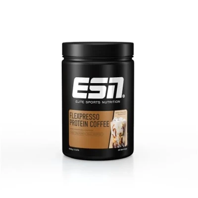 Afbeelding van ESN Flexpresso Proteïne Poeder, White Chocolate Mocha, 908 g, 30 Porties Wei Eiwitpoeder met Echte Koffie, Gemaakt in Duitsland, Laboratorium Getest