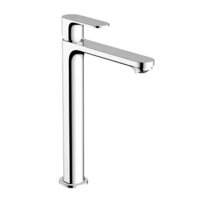 Afbeelding van Hansgrohe rebris s eengreeps wastafelmengkraan highriser 240 coolstart ecosmart met pop up trekwaste 4 l min chroom 72590000