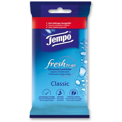 Afbeelding van Tempo Fresh to Go Classic 15 x 10 = 150 vochtige doekjes